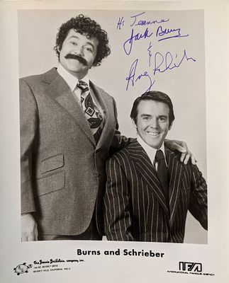 Jack Burns/ Avery Schrieber signed photo. Vintage photo autographed by Jack Burns and Avery 