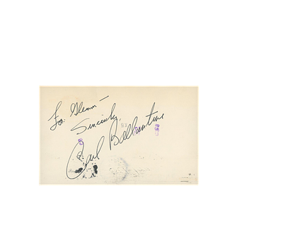 Mchales Navy Carl Ballantine signature cut. Carl Ballantine signature cut