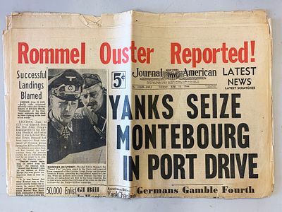 Journal American Original 1944 Vintage Newspaper. Journal American Original Vintage Newspaper - 