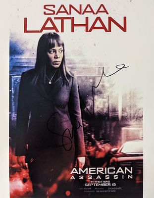 American Assassin Sanaa Lathan signed photo. American Assassin Sanaa Lathan signed movie photo. 
