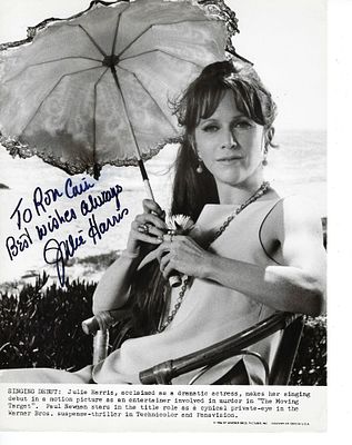 The Moving Target Julie Harris signed movie photo. The Moving Target signed movie photo 