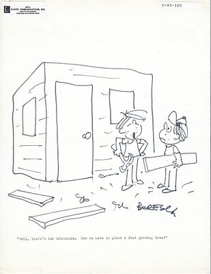 Joe Buresch signed original hand drawn sketch. 8x10 inches