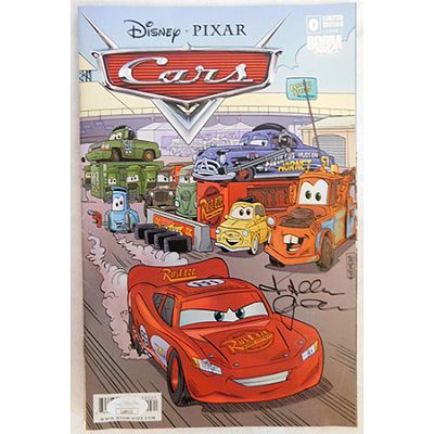 Pixar Cartoonist Allen Gladfelter Signed Cars Cover Comic JSA Authenticated. Allen Gladfelter 