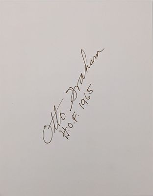NFL Hall Of Famer Otto Graham Autograph - 8x10 inches