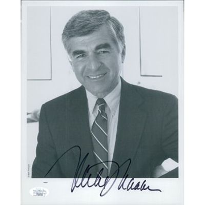 Governor of Massachusetts Michael Dukakis Signed 8x10 Cardstock Photo JSA Authen. Signed 
