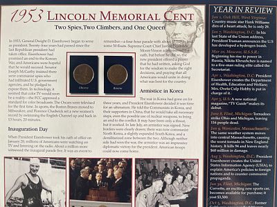 1953 Lincoln Memorial Cent Panel. 9x11 inches