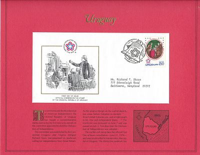 Uruguay - American Bicentennial Commemorative FDC - 21 De Junio De 1976 - Uruguay has 
