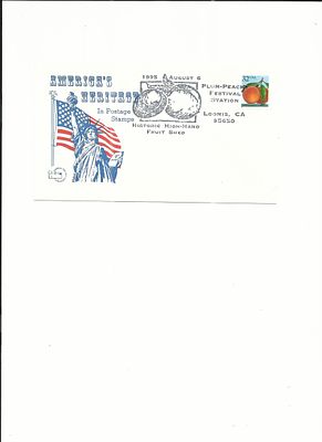 Loomis, CA. - Plum-Peach Festival Station - First Day Cover - 1995. Loomis, CA. - Plum-Peach 