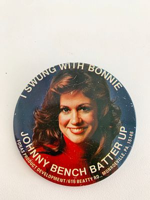 I swung with Bonnie vintage pin