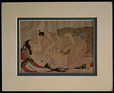 Vintage Nude Art Print Matted