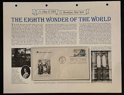 1983 100th Birthday of the Brooklyn Bridge New York First Day Cover