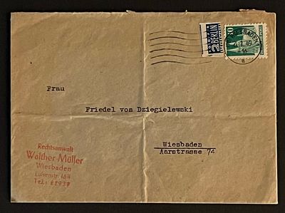 1949 Berlin Germany First Day Cover
