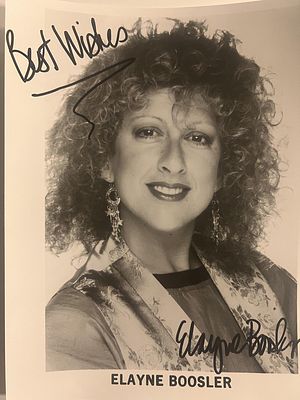 Comedian Elayne Boosler signed photo. Elayne Boosler signed photo. 8x10 inches