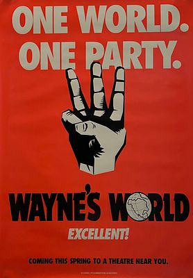 Wayne's World 1992 original movie poster. 27x41 inches This item is part of an exclusive 