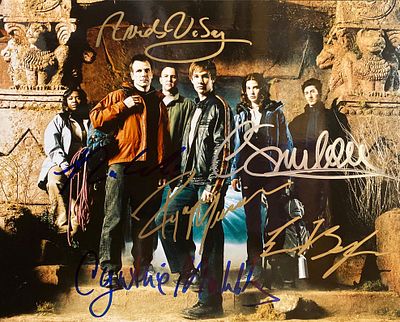 Veritas: The Quest cast signed photo autographed by Ryan Merriman, Cynthia Martells, Alex 