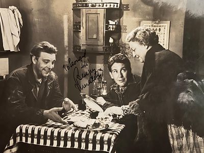 Of Mice and Men Burgess Meredith signed movie photo. Of Mice and Men signed movie photo 