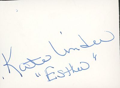 The Young And The Restless Kate Linder signature cut. Kate Linder "Esther" signature cut