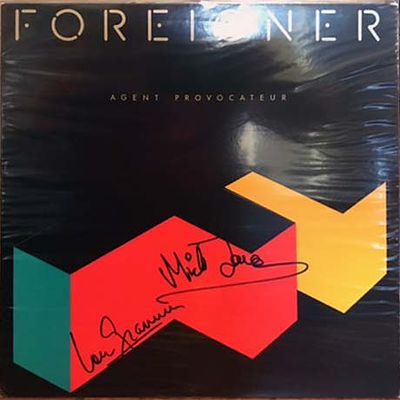Foreigner agent Provocateur signed album autographed by Lou Gramm and Mick Jones