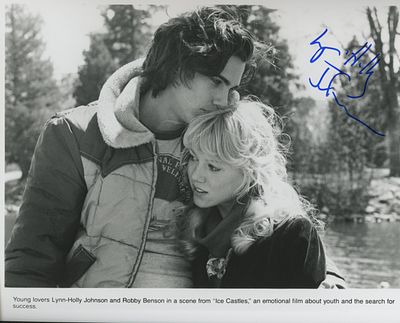 Lynn-Holly Johnson Ice Castles signed movie photo. "Ice Castles" 8x10 movie photo autographed by 