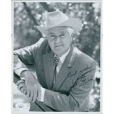 Sportscaster Curt Gowdy signed photo. JSA Authenticated. Sportscaster Curt Gowdy 8x10 glossy 