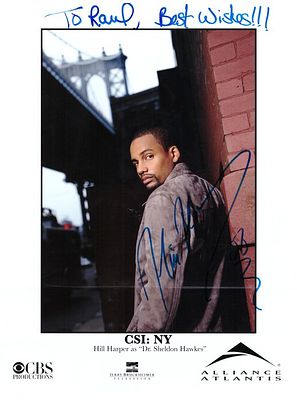 CSI:NY Hill Harper signed photo. CSI:NY signed photo autographed by Hill Harper. 8x10 inches