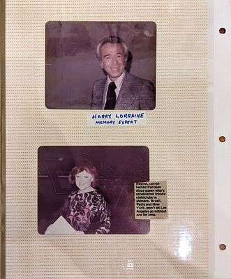 Harry Lorayne Original Photo. From backstage at the Merv Griffin Show. 1980's. 4x4 inches. All 