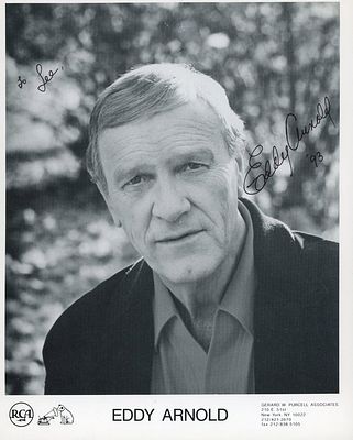 Eddy Arnold signed RCA Records promo photo. Eddy Arnold signed RCA Records promotional 