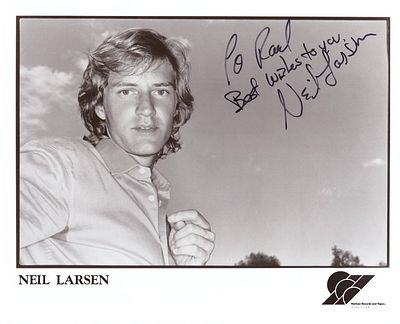 Jazz musician Neil Larsen signed photo. Neil Larsen signed photo. 8x10 inches