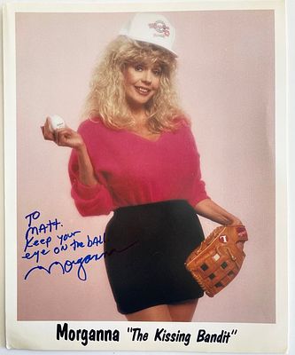 Morganna signed photo. 8x10 inches