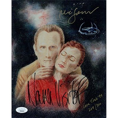 Star Trek Nana Visitor & Rene Auberjonois Signed Photo JSA Authentic. Signed Star Trek Nana 