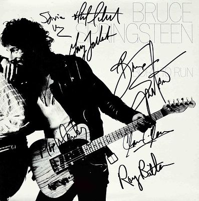 Bruce Springsteen signed Born to Run album. 1975 Born to Run album signed: Bruce Springsteen 