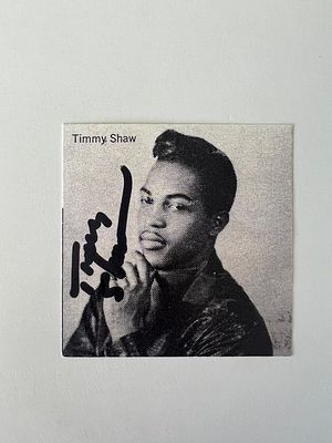Timmy Shaw signed photo. 3x3 inches