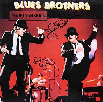 Blues Brothers signed Made In America album. Blues Brothers 1980 Made In America album. Signed: 