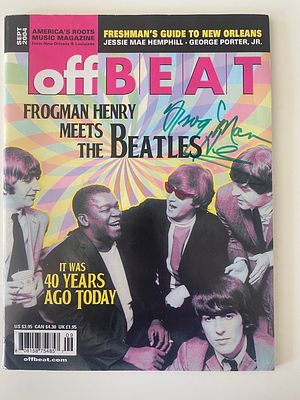 Frogman Henry signed magazine. Frogman Henry signed 2004 America's Roots Music magazine. 8x11 inches