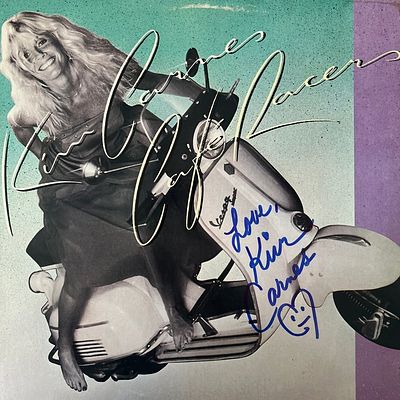 Kim Carnes signed Cafe Racers album. 12x12 inches vinyl included