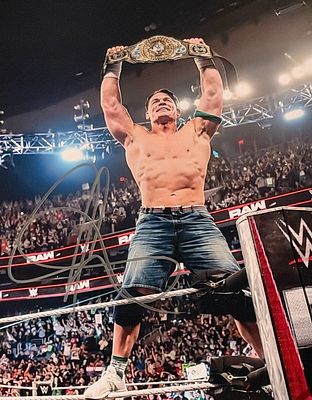 WWE Jon Cena signed photo. 8x10 inches