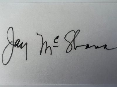Charlie Parker Pianist Jay McShann original signature. Jay McShann original signature. 5x3 inches