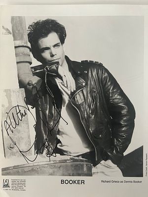 Booker Richard Grieco signed photo. 8x10 inches