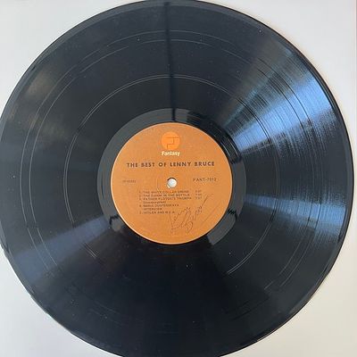 The Best Of Lenny Bruce signed record. 12 inches cover not included