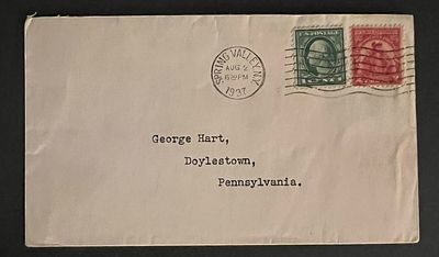 United States 1937 cover. 3x6 inches