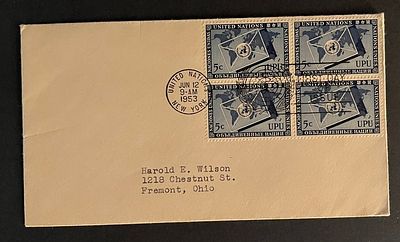 United Nations First Day Cover. 3x6 inches
