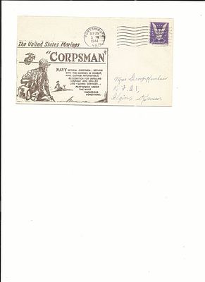 Portsmouth, VA - First Day Cover - U.S. Marine Corpsman - 1944. Portsmouth, VA - First Day Cover 