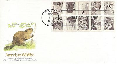 American Wildlife FDC. American Wildlife USA FDC, Boise ID - May 14 1981