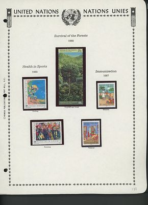 United Nations New York Stamps 1987-1988. United Nations New York Stamps 1988 - Survival of the 