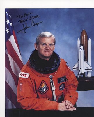 Astronaut John Casper signed official NASA photo. 8x10 inches
