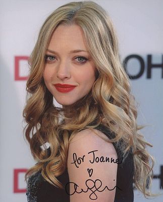 Mama Mia Amanda Seyfried signed photo. Amanda Seyfried signed photo