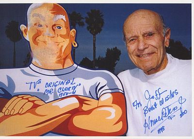 House Peters Jr. signed Mr Clean photo. House Peters Jr. signed photo. 8x10 inches