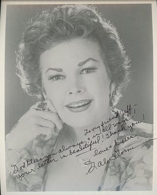 The Texas Rangers Gale Storm signed photo. Gale Storm signed photo. 8x10 inches.