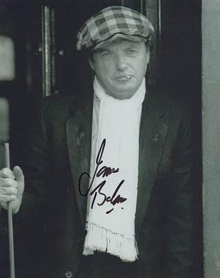 Andy Capp James Bolam Signed Photo. Actor. 8x10 b/w portrait as 'Andy Capp' on TV's 'Andy Capp'.