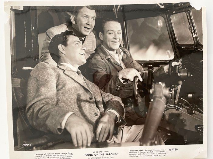 Lot 201: Song of the Sarong Eddie Quillan original 1945 vintage movie photo